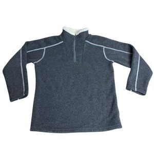 Kuhl Size Small 7-8 Boys Quarter 1/4 Zip Fleece Pullover Gray